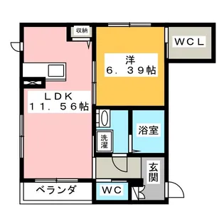 花布亜【1階】の間取り