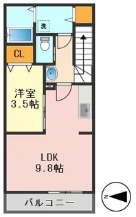 エスパーダ亀有【3階】の間取り