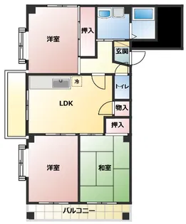 ウィンザーK&Y六軒屋【3階】の間取り