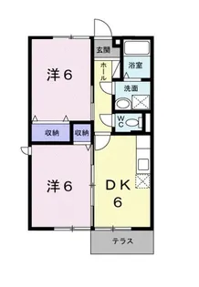 パークサイド下芹【1階】の間取り