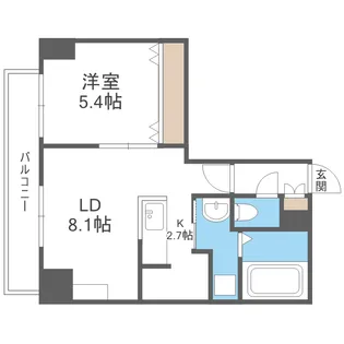 BIBOタワー札幌【5階】の間取り