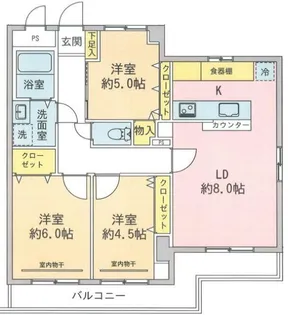 ロイヤルハイツ【4階】の間取り