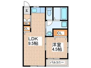 熊沢第2コーポ【2階】の間取り