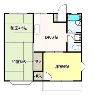 ハイシダー立野【1階】の間取り