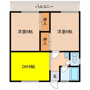 ハイツ百合【1階】の間取り