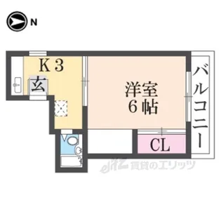 武庫之荘ヴィラ【4階】の間取り