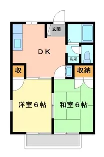 コーポ江戸B棟【2階】の間取り