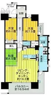 サーパス三島東町レジデンス【5階】の間取り