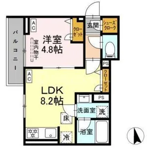 セレスティア前野町【3階】の間取り