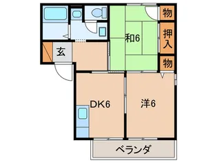タウンコート南塚口東棟B【1階】の間取り