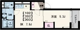 イクシオ小松川【2階】の間取り