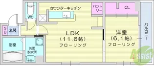 DーROOM すいせん通り【1階】の間取り
