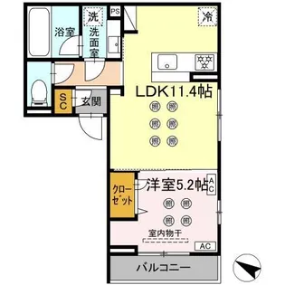 D-Resena大橋II【2階】の間取り