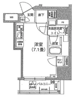 アイル カナーレ品川南【12階】の間取り