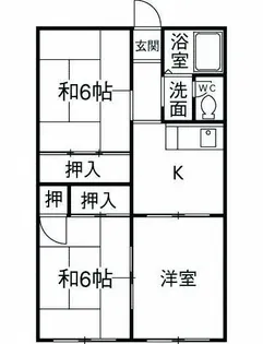 コスモハイツ2【2階】の間取り