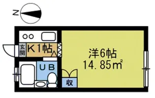 ラフェスタ程久保【2階】の間取り