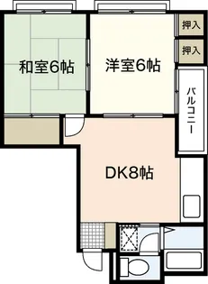 パルコパールI【3階】の間取り