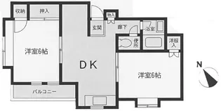 カーサ坂下【2階】の間取り
