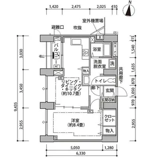 東雲キャナルコートCODAN14号棟【4階】の間取り