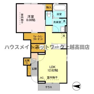 ル グランデ 東城【1階】の間取り
