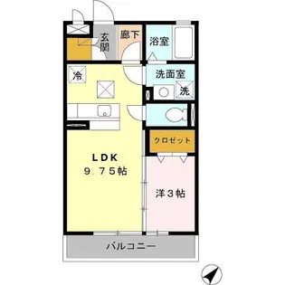 ソフィアジョウエイ【1階】の間取り