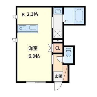 saule 新都心【2階】の間取り