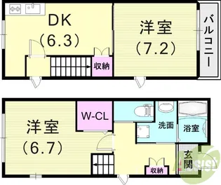 ケイズハウス【1階】の間取り