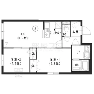 ル・ファール北円山【2階】の間取り