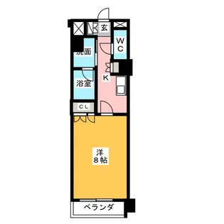 グラン・アベニュー鶴舞公園【8階】の間取り