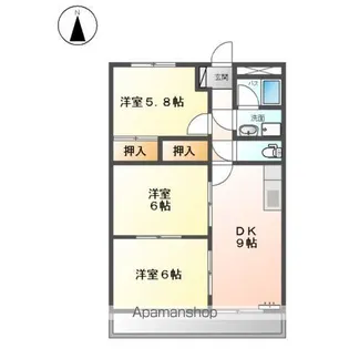 メゾンドボヌール1【2階】の間取り