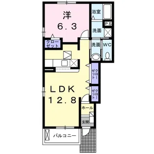 ル・レーブ A【1階】の間取り