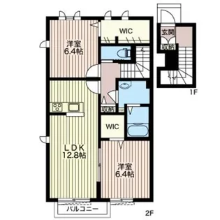 クレスティークII【2階】の間取り