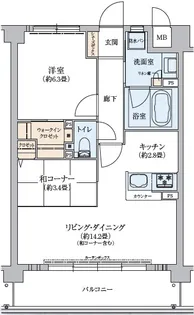 K-TERRACEあやめ池【2階】の間取り
