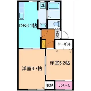 セントルイン参番館【1階】の間取り