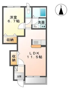 サニーハウス【1階】の間取り