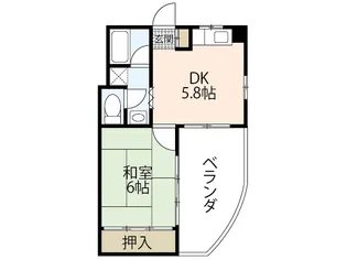 ヴィラブランシュ牛田【4階】の間取り