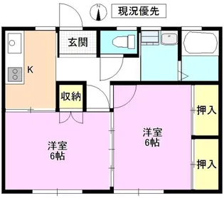 コーポ舞沢B【1階】の間取り