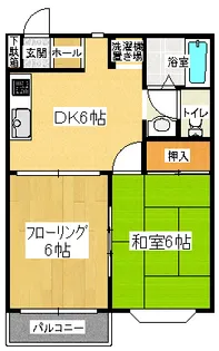 グランドハイツ川平A棟【2階】の間取り
