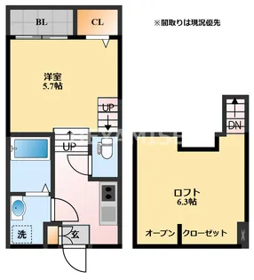 MODERN PALAZZO 諫早駅北【1階】の間取り