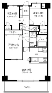 TO-BE国見駅マンション【6階】の間取り