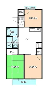 ロジュマン小林【1階】の間取り