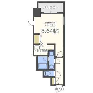 大阪府大阪市北区西天満4【マンション】の間取り