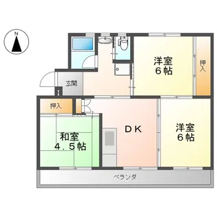 ビレッジハウス桑折2号棟【4階】の間取り