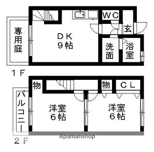 愛知県瀬戸市北脇町【一戸建】の間取り