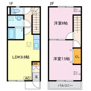 愛知県蒲郡市形原町中屋敷【一戸建】の間取り