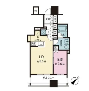 グランリビオ表参道【2階】の間取り