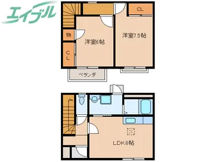 三重県伊勢市上地町【一戸建】の間取り