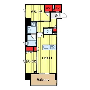 ルジェンテ西日暮里【2階】の間取り