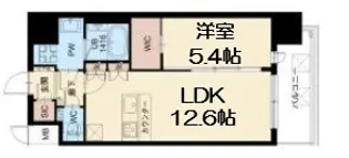スプランディッド新大阪VII【5階】の間取り