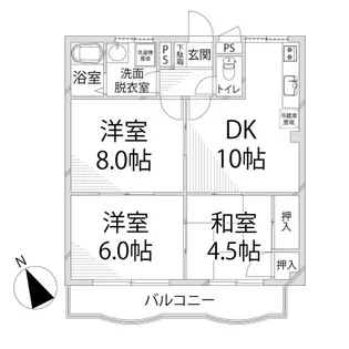 コーポエルム【1階】の間取り